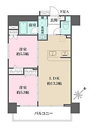 CrestHill文京千石 6階2LDKの間取り