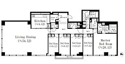 レジディア市谷砂土原 2階5LDKの間取り