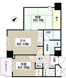 マハール駒込 3階2DKの間取り