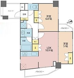 アートコート早稲田戸山公園 2LDKの間取図画像