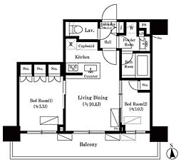オアーゼ新宿西落合レジデンス 2LDKの間取図画像