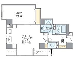ノースウエストヒル 1LDKの間取図画像