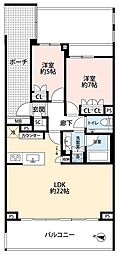 本郷パークハウスザ・プレミアフォート 2LDKの間取図画像