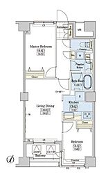 レジディアタワー上池袋タワーサイド 2LDKの間取図画像