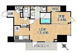 フォルム内藤町 1LDKの間取図画像
