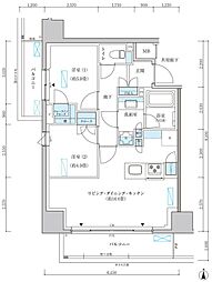 パークアクシス池袋イースト 2LDKの間取図画像