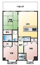 ライオンズガーデンヒルズ早稲田 3LDKの間取図画像