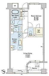 レジディアタワー上池袋パークサイド 1LDKの間取図画像
