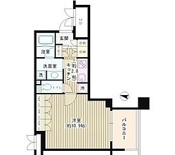 アゼリアテラス新宿 ワンルームの間取図画像