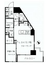パークリュクス渋谷北参道mono 1LDKの間取図画像