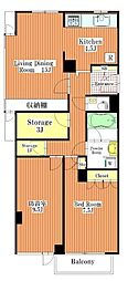イースタンホームズ猿楽 2SLDKの間取図画像