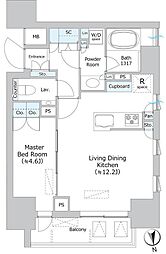パークホームズ本郷三丁目 1LDKの間取図画像