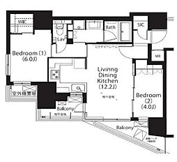 フレンシア四谷左門町 2LDKの間取図画像