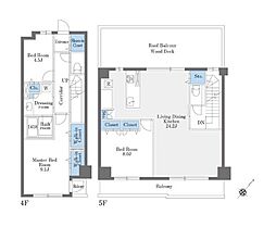 ラドゥセール巣鴨West 3LDKの間取図画像