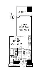 富久クロスコンフォートタワー 1LDKの間取図画像