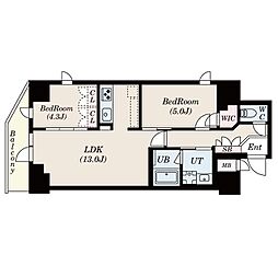 S-RESIDENCE駒沢大学駅前 2LDKの間取図画像