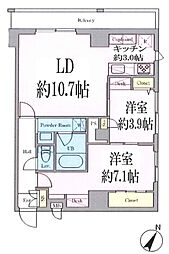 GRANREST文京茗荷谷 2LDKの間取図画像