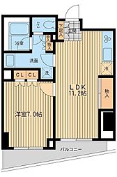 レジデンス代々木公園 1LDKの間取図画像