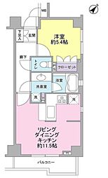 サンピエス根津 1LDKの間取図画像