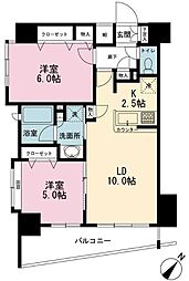 日神パレステージ巣鴨 2LDKの間取図画像