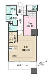 ザ・パークハウス西新宿タワー60 1LDKの間取図画像