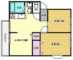 新栄プロパティー島泉IIA棟  ｜ 大阪府羽曳野市島泉5丁目（賃貸アパート2LDK・1階・41.90㎡） その2