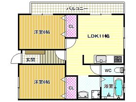 藤井ハイツ  ｜ 大阪府羽曳野市誉田6丁目（賃貸アパート2LDK・1階・52.17㎡） その2