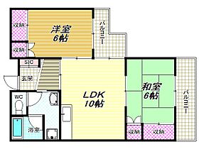 サンハイム上野  ｜ 大阪府羽曳野市高鷲10丁目（賃貸マンション2LDK・4階・54.50㎡） その2