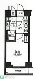 プレミアム東京府中 1Kの間取図画像
