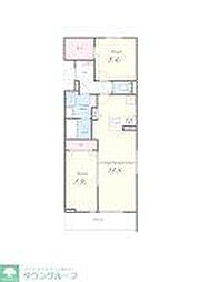 LUCIE TSII(ルシエ ティエスツー) 2階2LDKの間取り