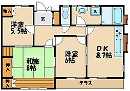 オガワハウス 1階3DKの間取り