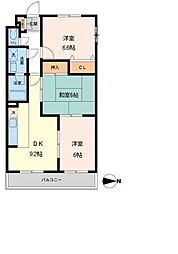 プライムアーバン武蔵小金井 3階3DKの間取り