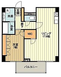 ＲＯＤＩＡ立川 7階1LDKの間取り