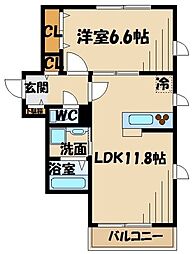 リヴィエール (府中市) 1階1SLDKの間取り