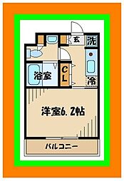 グレイスコート 3階1Kの間取り