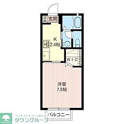 シャーメゾン南大沢 1Kの間取図画像