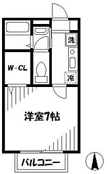グランシャリオ3番館 1Kの間取図画像
