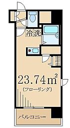 HF国分寺レジデンス 1Kの間取図画像