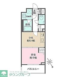 SILVERADOSHIBASAKI-CHO 1DKの間取図画像