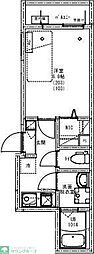 KEIAI RESIDENCE 北野 1Kの間取図画像