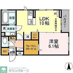 サンヒルズ 1LDKの間取図画像