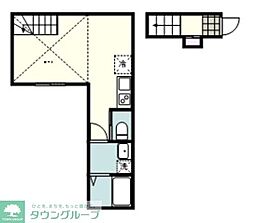 川崎市高津区溝口3丁目アパート ワンルームの間取図画像