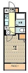 ノルデスタ小金井 1Kの間取図画像