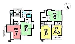 中古戸建　豊明市前後町三ツ谷 4SDKの間取り