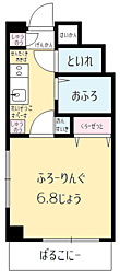 ラセルカシオン 1Kの間取図画像