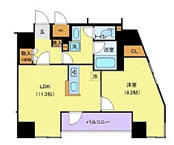 ユニーブル田端新町 1LDKの間取図画像
