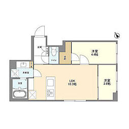 西武池袋線 東長崎駅 徒歩4分の賃貸マンション 4階2LDKの間取り