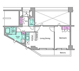 東京メトロ有楽町線 護国寺駅 徒歩2分の賃貸マンション 6階1LDKの間取り