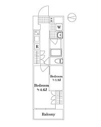 セジョリ池袋本町 1階1Kの間取り