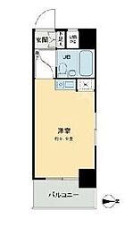 東京メトロ副都心線 要町駅 徒歩4分の賃貸マンション 8階ワンルームの間取り